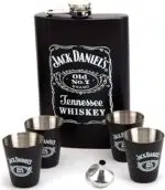 Kit Garrafa De Bolso Cantil Jak Daniels 04 Mini Copos