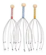 Massageador de cabeça inox com bastão em alumínio - Imagem 2