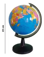 Globo Terrestre 23 Cm Giratório Mesa Mapa Mundial Decoração com luz - Imagem 2
