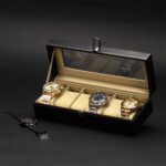 Porta-Relógios com 6 Divisórias