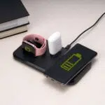 Estação de carregamento 3 em 1 para celular, iwatch e fones de ouvido - Imagem 2