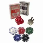 JOGO POKER EM MALETA DE ALUMÍNIO 100 FICHAS E 2 BARALHOS - Imagem 3