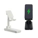 Power bank de 10.000mAh multissaídas com suporte retrátil para celular ou tablet com indicadores led de bateria. - Imagem 2