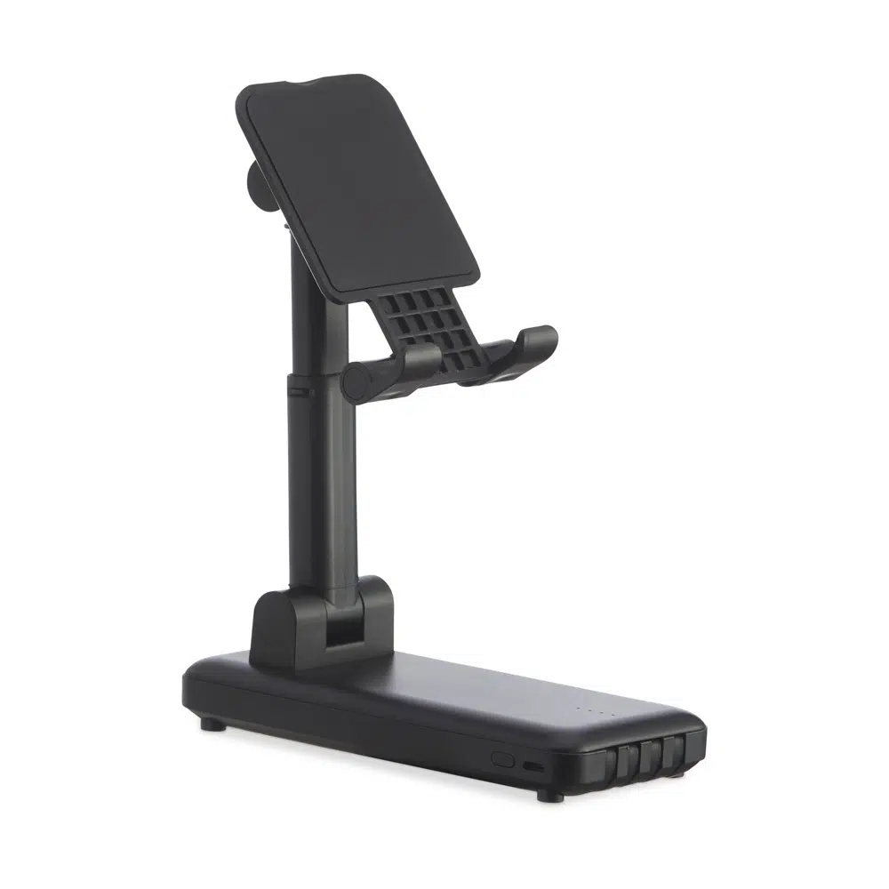 Power-Bank-10-000mAh-Multissaidas-com-Suporte-para-Celular-ou-Tablet-PRETO-16614-1689942541 Power bank de 10.000mAh multissaídas com suporte retrátil para celular ou tablet com indicadores led de bateria. - Imagem 1