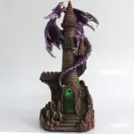 Dragão com Castelo de Resina Decorativo - Imagem 4