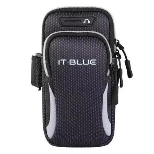 Bag De Celular Para Braço Cor Preta/azul