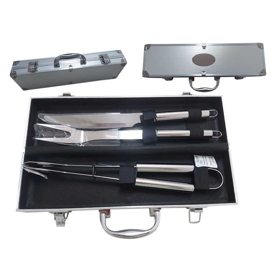 KIT TALHERES P/ CHURRASCO C/ 3 pçs.