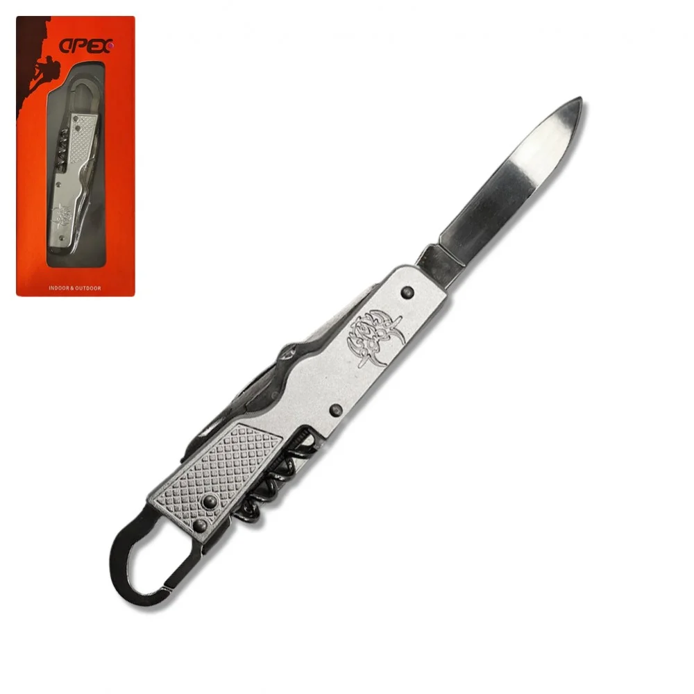 Canivete Mosquetão com 12 Funções em Metal