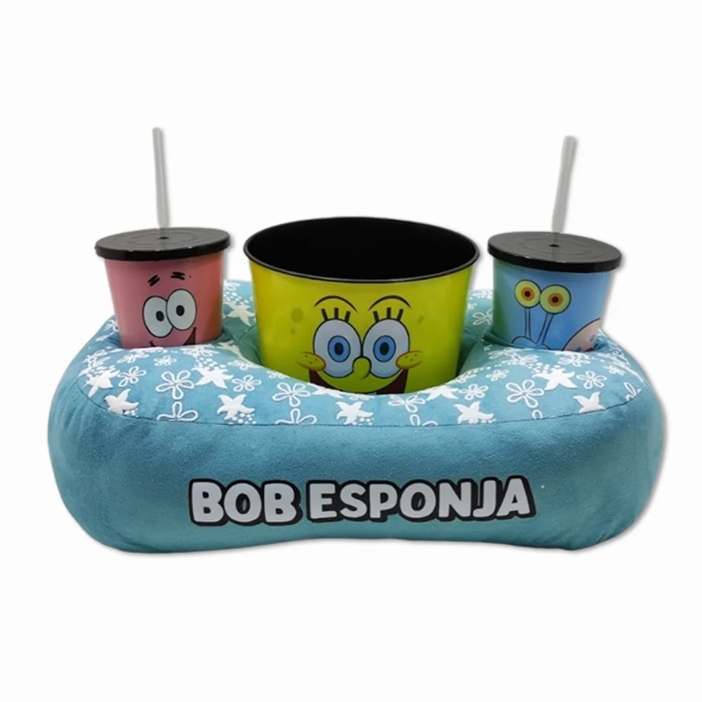 Kit Almofada e Balde de Pipoca Bob Esponja
