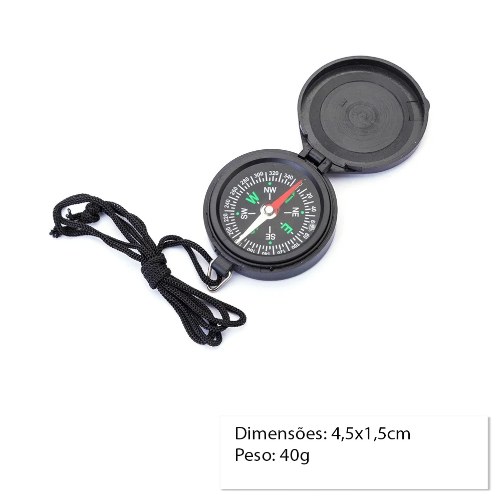 Bússola de Mão/Bolso em Plástico