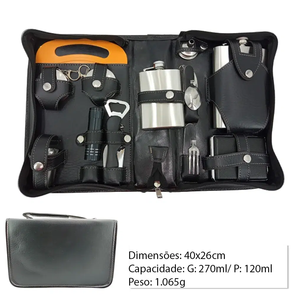 ESTOJO COM ACESSORIOS SORTIDOS PARA CAMPING