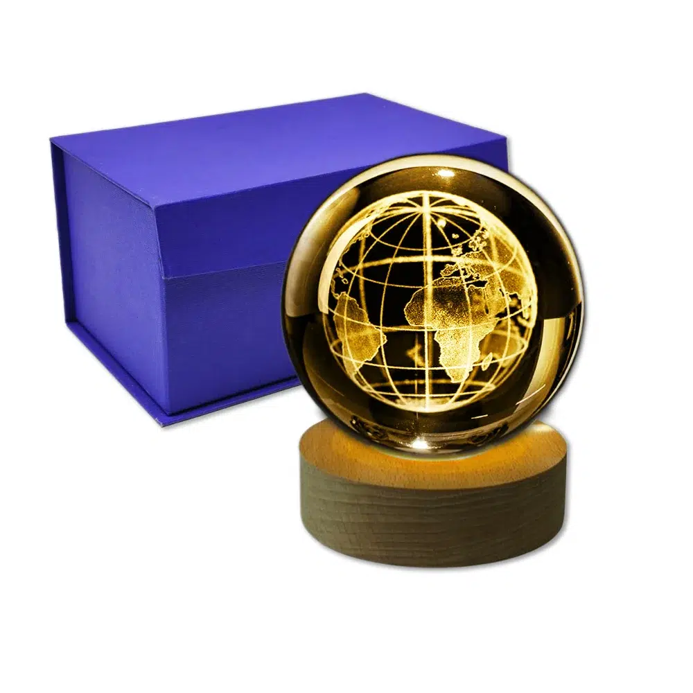 Globo Luminária Modelo Terra em Vidro