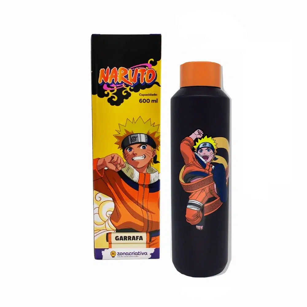 Garrafa Acqua Modelo Naruto em Inox 600ml