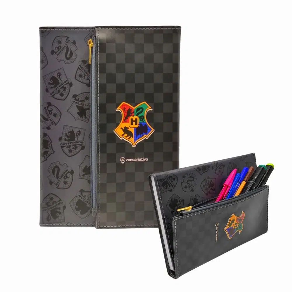 Caderno Estojo Modelo Hogwarts com 96 folhas