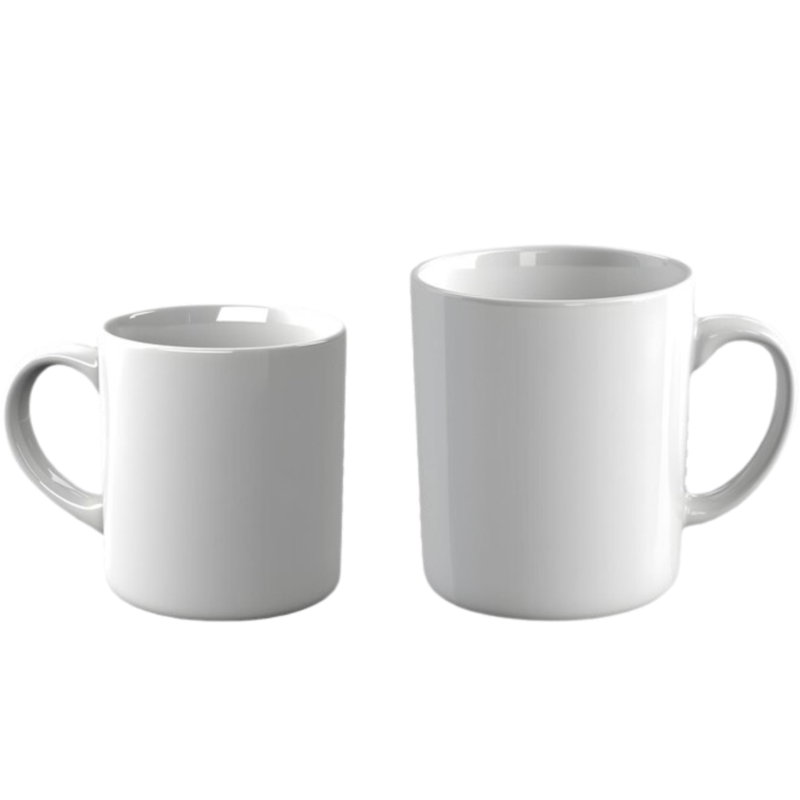 Caneca Redonda Branca 350ml/450ml para Gravação de Logo