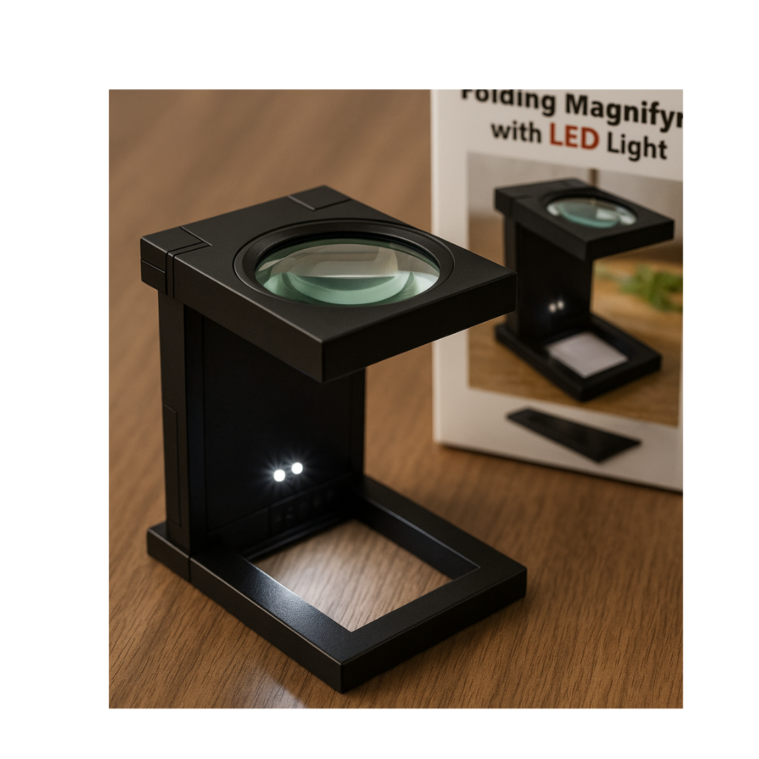 Lupa Conta Fios Com Luz LED