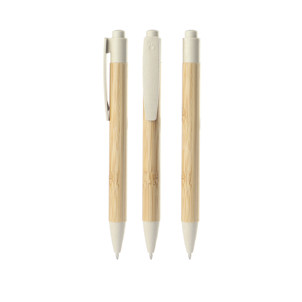 Caneta em Bambu e Plástico