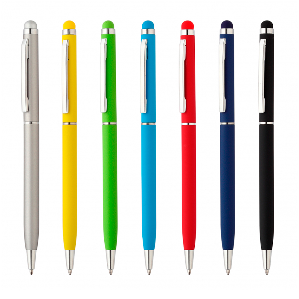 Caneta Touch de Metal e Borracha