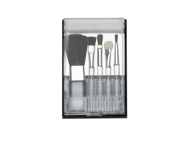 Kit maquiagem com um jogo de 5 pincéis